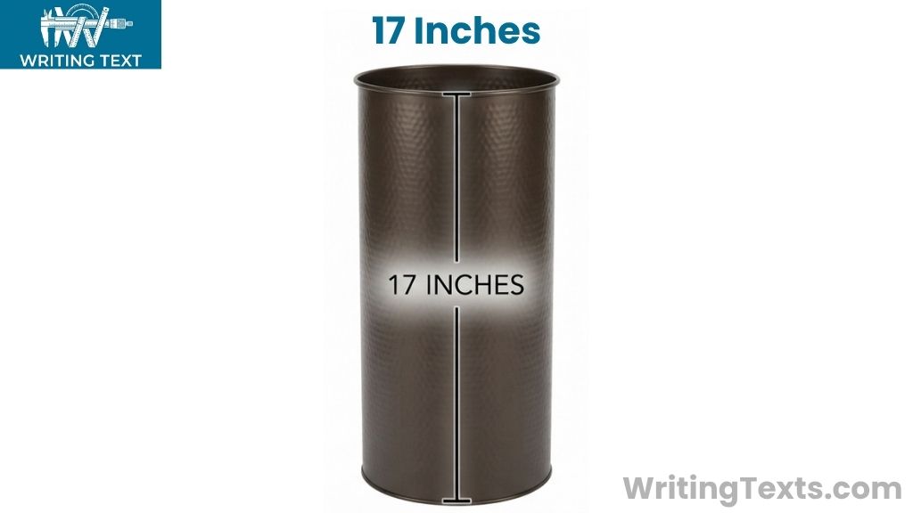 Entryway Umbrella Storage Bucket That Is 17 Inches Long