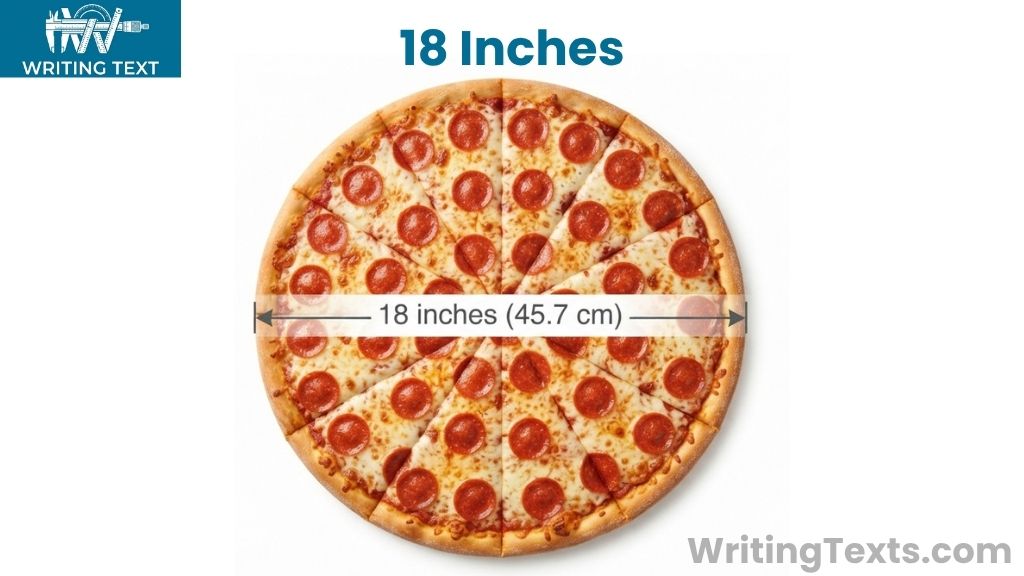 Extra-Large Pizza Diameter That is 18 Inches Big