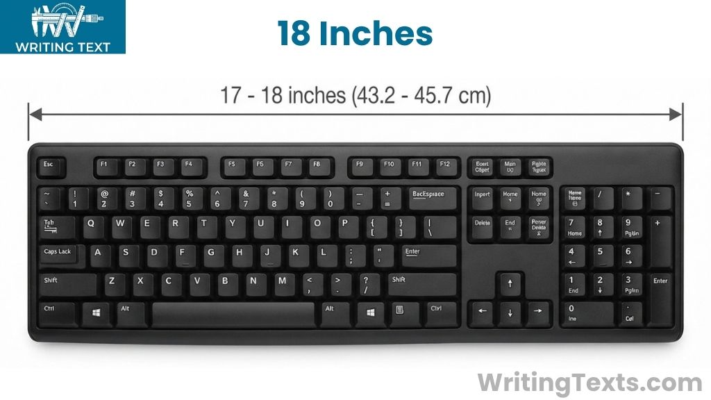 Full-Size Desktop Keyboard That is 18 Inches Long