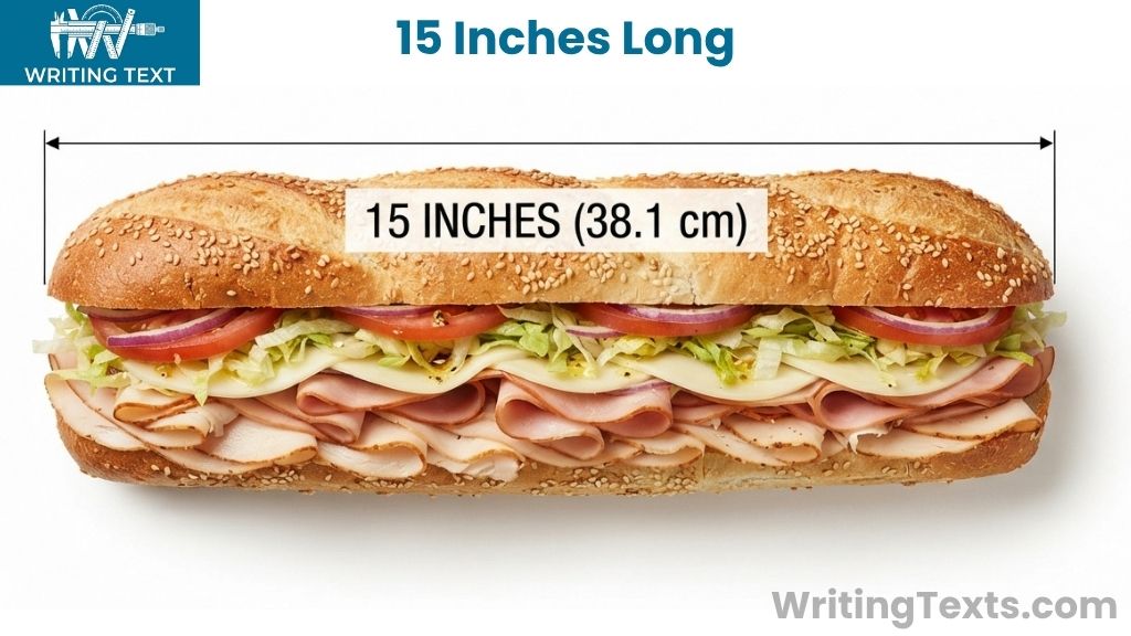 Large Deli Submarine Sandwich That Is 15 Inches Long