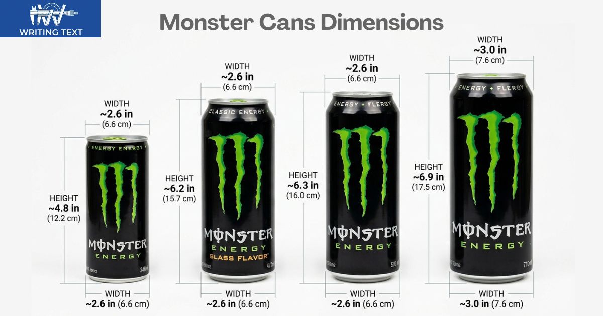 Monster Energy Can Dimensions: Size and Measurements by Volume