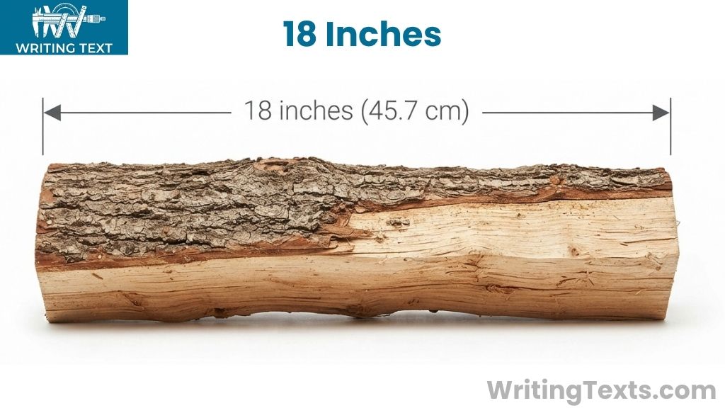Standard Fireplace Log That is 18 Inches Big