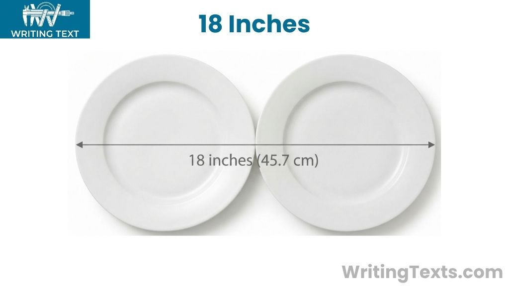 Two Standard 9-Inch Dinner Plates Side by Side That Are 18 Inches Long